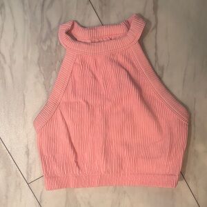Aerie Ribbed Sports Bra Top Pink